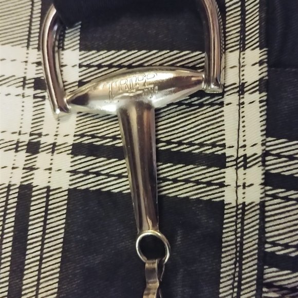 Y2K Medium TRIPP Plaid Mini Skirt Hottopic Black White Egirl goth punk med M 90s - Picture 3 of 4